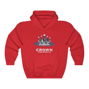 Crown Adult Female Heavy Blend™ Hooded Sweatshirt in Red, Gold, Light Pink, Dark Chocolate, Forest Green, Military Green, Carolina Blue, Heliconia, Irish Green, Maroon, Purple, Royal, Spot Grey, Black, Orange