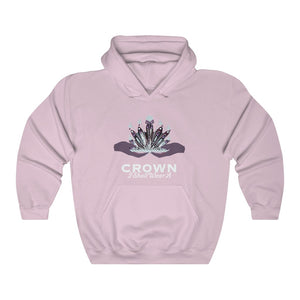 Crown Adult Female Heavy Blend™ Hooded Sweatshirt in Red, Gold, Light Pink, Dark Chocolate, Forest Green, Military Green, Carolina Blue, Heliconia, Irish Green, Maroon, Purple, Royal, Spot Grey, Black, Orange