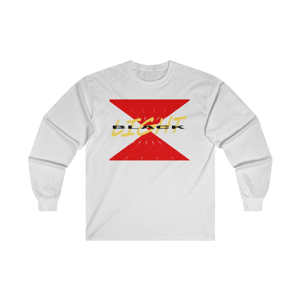 Black Light Adult  Male Ultra Cotton Long Sleeve Tee in White, Navy, Royal