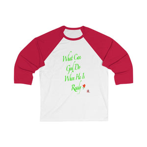 Ready Adult Female 3/4 Sleeve Baseball Tee in White/Kelly, White/Navy, White/Red, White/True Royal, White/Black,Black/White