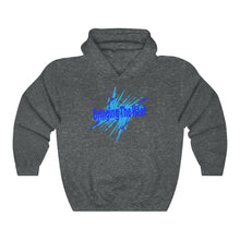 Load image into Gallery viewer, Heat Blue Adult Male Heavy Blend™ Hooded Sweatshirt in Black, Charcoal, Dark Heather, Navy, Purple, Royal
