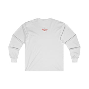 But God Adult Male Ultra Cotton Long Sleeve Tee in White, Sport Grey, Ash, Forest Green, Dark Heather