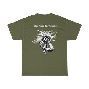 You’re Hot Grey Adult Male Heavy Cotton Tee in 10 Colors
