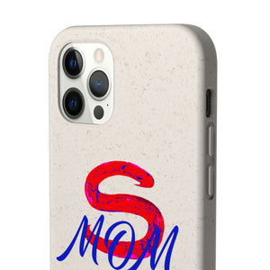 Red Super Mom Biodegradable Phone Case (5 - iPhone sizes and 3 - Samsung sizes)