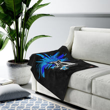 Load image into Gallery viewer, Heat Blue Velveteen Plush Blanket in 30”x40”, 50”x60”, 60”x80”
