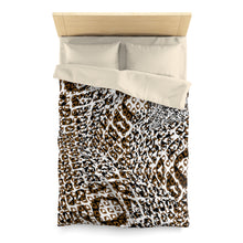 Load image into Gallery viewer, Stand Out Microfiber Duvet Cover with Cream Lining in Twin, Queen ( Black/Chocolate )
