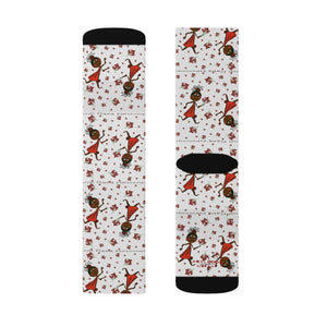 Choca Chocolate Baby Girl Adult Female Grey Sublimation Socks