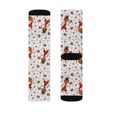 Load image into Gallery viewer, Chocolate Baby Girl Adult Female Grey Sublimation Socks
