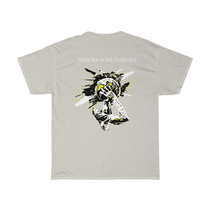 You’re Hot Yellow/Black Adult Male Heavy Cotton Tee in 11 Colors