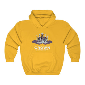 Crown Adult Female Heavy Blend™ Hooded Sweatshirt in Red, Gold, Light Pink, Dark Chocolate, Forest Green, Military Green, Carolina Blue, Heliconia, Irish Green, Maroon, Purple, Royal, Spot Grey, Black, Orange