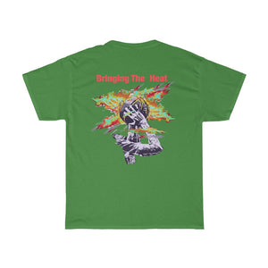 Heat Green/Red Multi Adult Male Heavy Cotton Tee in 11 Colors