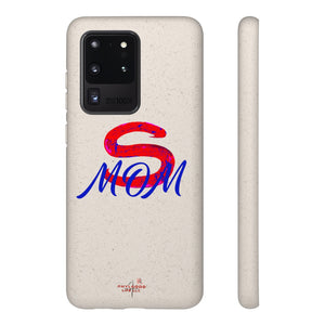 Red Super Mom Biodegradable Phone Case (5 - iPhone sizes and 3 - Samsung sizes)