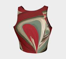 Load image into Gallery viewer, Butterfly Red Multi Adult Female  Yoga Top
