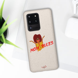 Red Mom Rules Biodegradable Phone Case (5 - iPhone sizes and 3 - Samsung sizes)