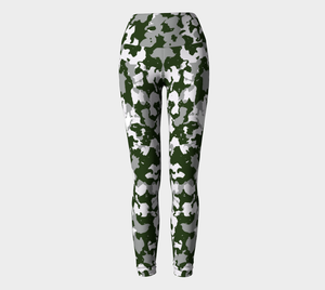 Camouflage Green Multi Female Yoga Leggings in Adult