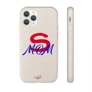 Red Super Mom Biodegradable Phone Case (5 - iPhone sizes and 3 - Samsung sizes)