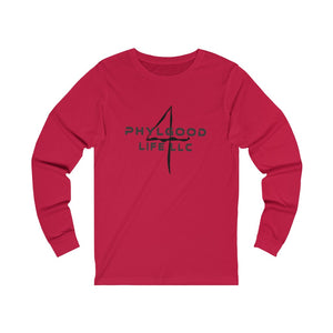 Phylgood Green Adult Female Jersey Long Sleeve Tee in White, Red, Cardinal, Athletic Heather