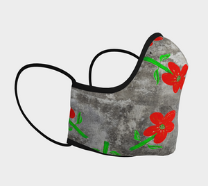 Red Garden Female Face Mask in Adult, Youth