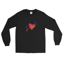 Load image into Gallery viewer, Struck By Love Adult Male Long Sleeve Shirt in Black, Navy, Maroon, Red, Indigo Blue, Sport Grey, Light Blue, Sand, White
