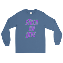 Load image into Gallery viewer, Stuck On Love Adult Male Long Sleeve Shirt in Black, Navy, Red, Royal, Military Green, Indigo Blue, Sport Grey, Light Blue, Sand, White
