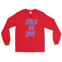 Load image into Gallery viewer, Stuck On Love Adult Male Long Sleeve Shirt in Black, Navy, Red, Royal, Military Green, Indigo Blue, Sport Grey, Light Blue, Sand, White
