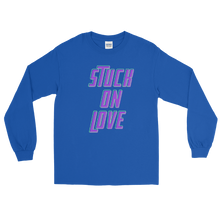 Load image into Gallery viewer, Stuck On Love Adult Male Long Sleeve Shirt in Black, Navy, Red, Royal, Military Green, Indigo Blue, Sport Grey, Light Blue, Sand, White

