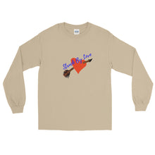 Load image into Gallery viewer, Struck By Love Adult Male Long Sleeve Shirt in Black, Navy, Maroon, Red, Indigo Blue, Sport Grey, Light Blue, Sand, White
