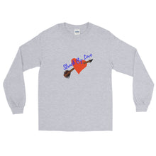 Load image into Gallery viewer, Struck By Love Adult Male Long Sleeve Shirt in Black, Navy, Maroon, Red, Indigo Blue, Sport Grey, Light Blue, Sand, White
