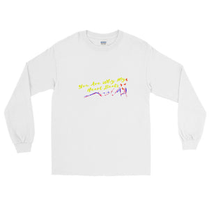 Heart Beats Adult Male  Long Sleeve Shirt in Black, Navy, Maroon, Red, Royal, Military Green, Indigo Blue, Sport Grey, Light Blue, Sand, White