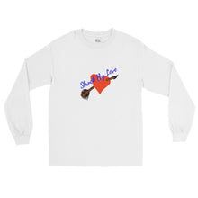 Load image into Gallery viewer, Struck By Love Adult Male Long Sleeve Shirt in Black, Navy, Maroon, Red, Indigo Blue, Sport Grey, Light Blue, Sand, White
