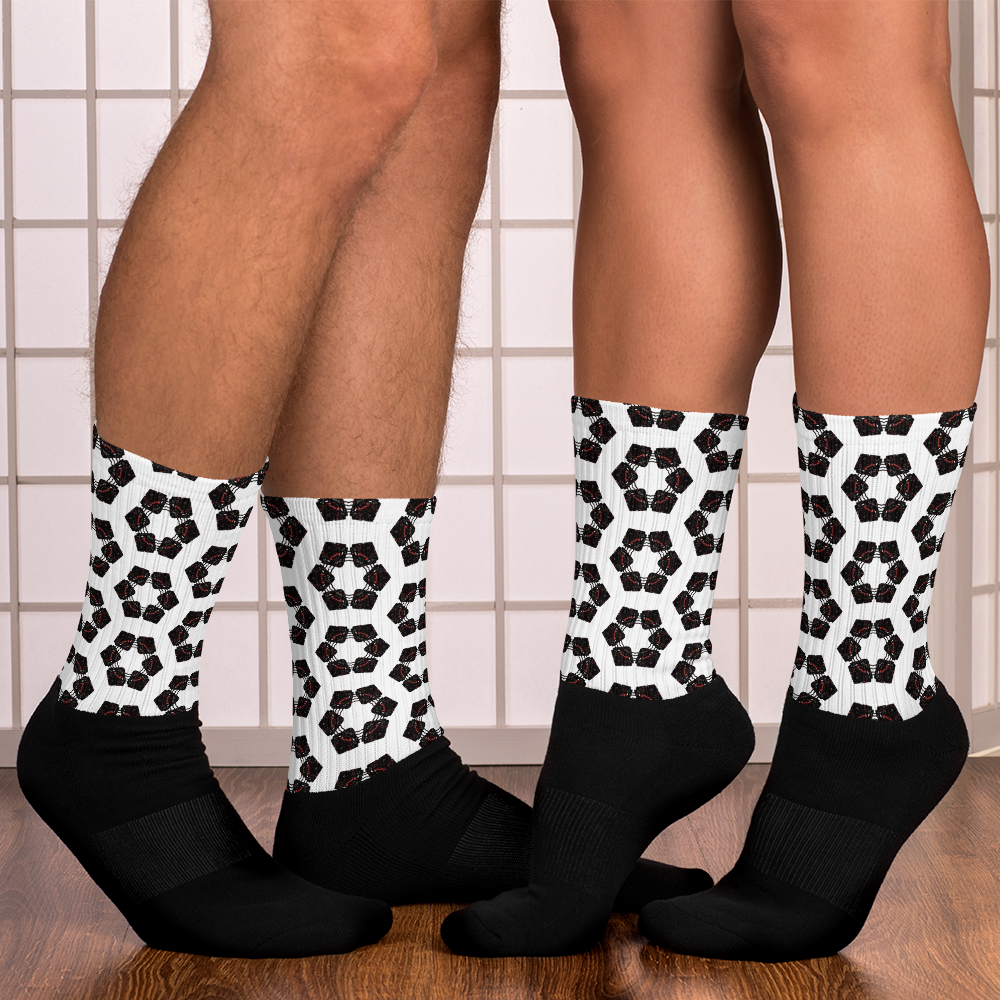 Targets Black/White Adult Male Socks