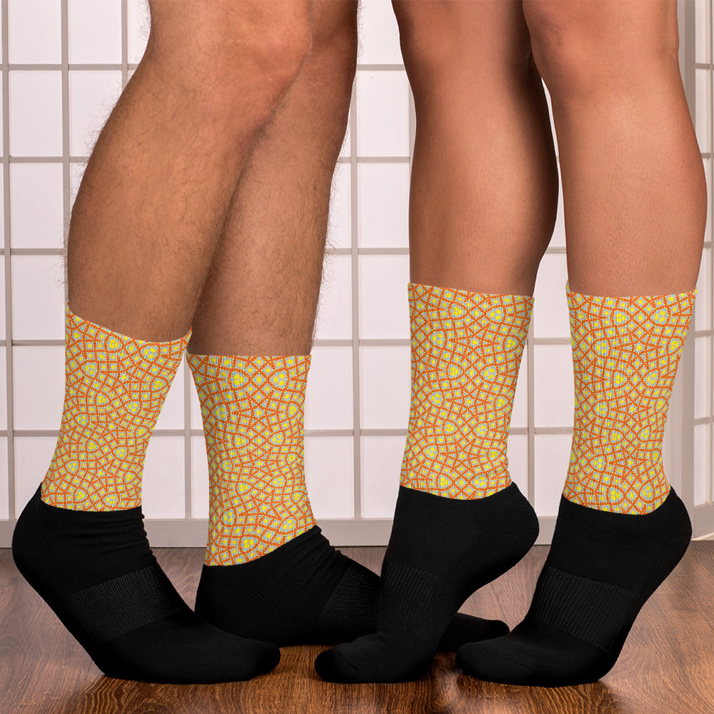 Galaxy Yellow Multi Adult Male Socks