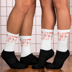 Shift Red/White Adult Male Socks